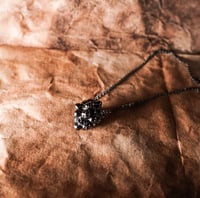 Image 3 of Gunmetal Caviar Pendant Necklace