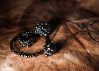 Image 4 of Gunmetal Caviar Pendant Necklace