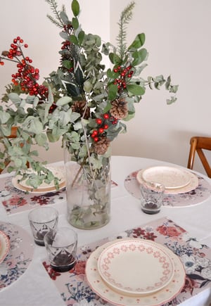 Image of 2 manteles individuales Botánica redondos. Últimas unidades