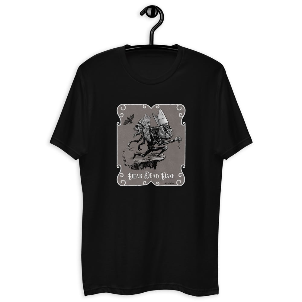 Image of "Fishy Pope" (Black) Men's Fitted T-Shirt