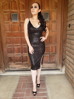 Image of Crystal Sequins Dress 