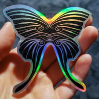 Image 4 of psEYEchedelic noir butterfly | sticker