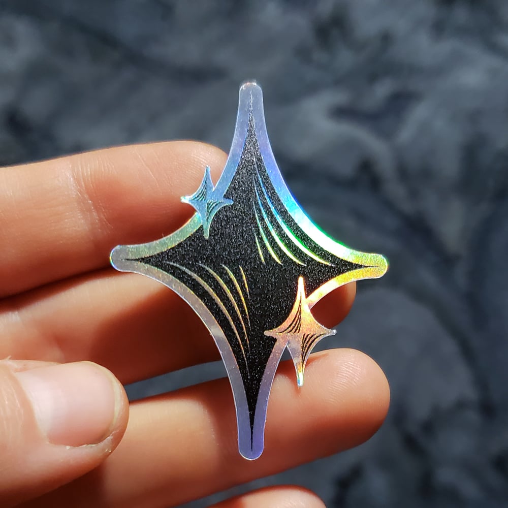 Image of holographic sticker: The Noir Star ✨
