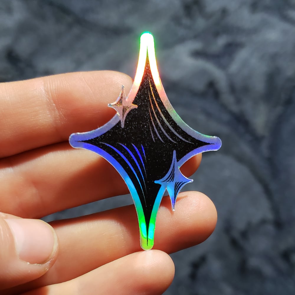 Image of holographic sticker: The Noir Star ✨