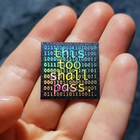 Image of holographic sticker: mini 'this too shall pass.'