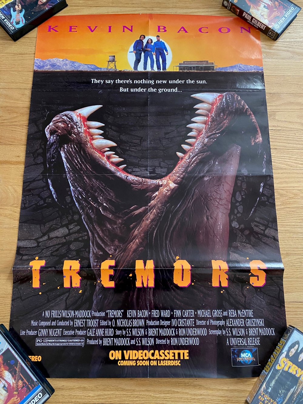 1990 TREMORS Original MCA Home Video Promotional Movie Poster