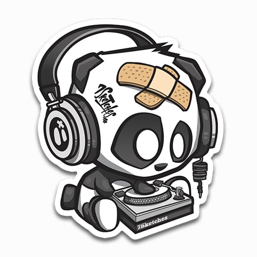 Image of DJ Panda Sticker