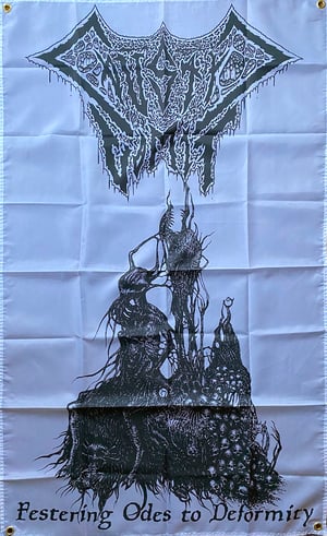Image of  Caustic Vomit " Festering Odes To Deformity " Flag / Banner / Tapestry 