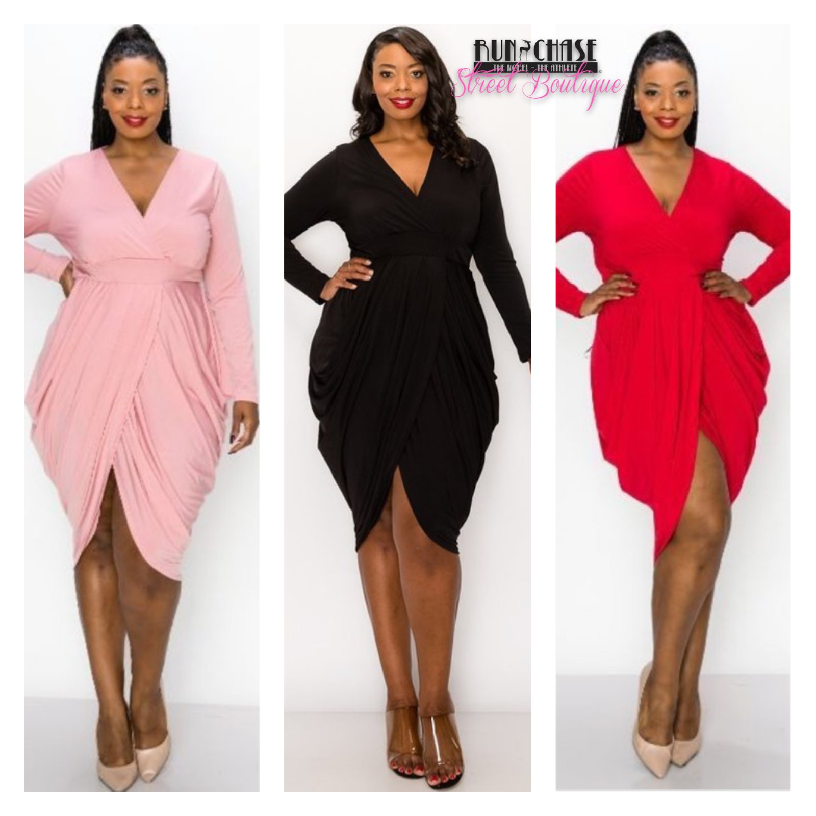 Sexy Plus Size Wrap Dress