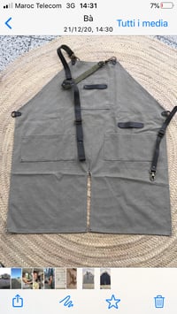 Image 3 of Wash Stone Canvas Apron Light Green