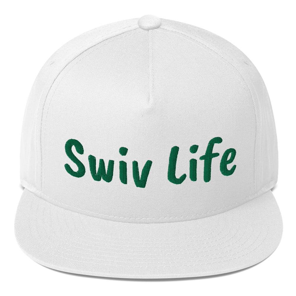 Swiv Life in Green Flat Bill Cap