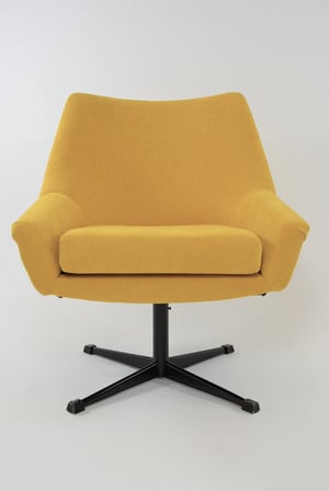 Image of Fauteuil coquille pivotante jaune