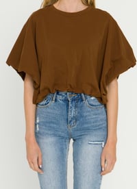 Image 2 of High low cropped T-shirt 