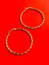 BASIC TWISTED GOLD HOOP - READY TO SHIP ITEM 