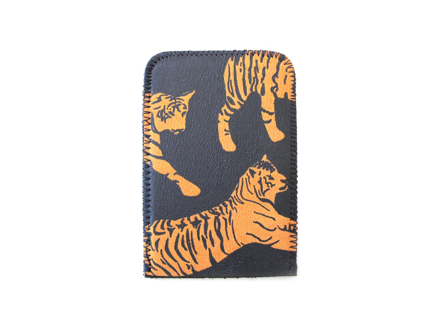 Image of Orange tiger cardholder