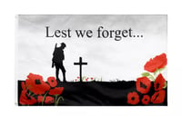 Lest we forget flag 5x3ft 