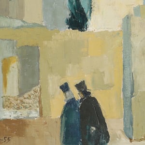 Image of Swedish 1955 oil painting. Greta Turen (1901-1979)