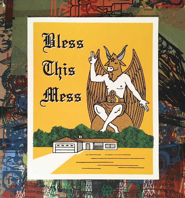 Image of "Bless This Mess" 8x10" Screenprint