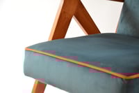 Image 4 of Fauteuil KOMPAS bleu pétrole