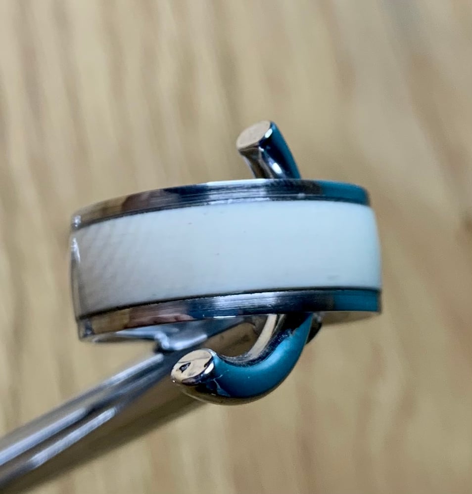 Image of Faux Ivory Ring Blank