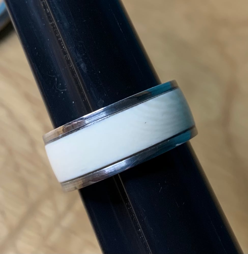 Image of Faux Ivory Ring Blank