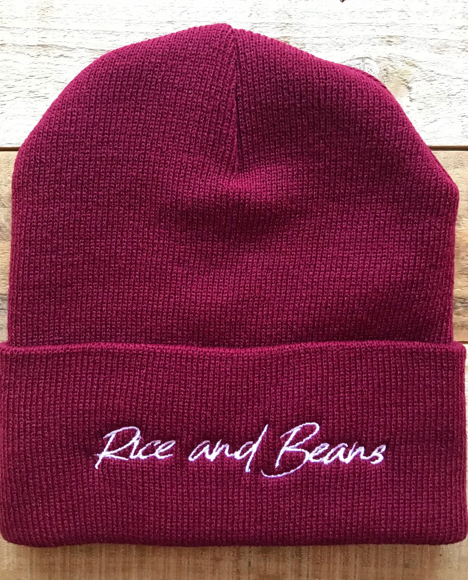 Image of Rice and Beans - Maroon Beanie