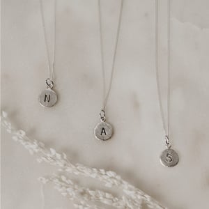 Image of Frosted Initial Necklace
