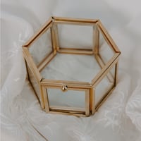 Image 2 of Hexagonal Glass Trinket Box