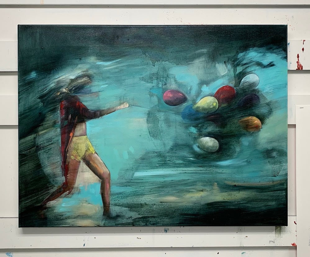 Image of Painting / maleri / "The celebration – Lost in celebration XI" / 80x60 cm