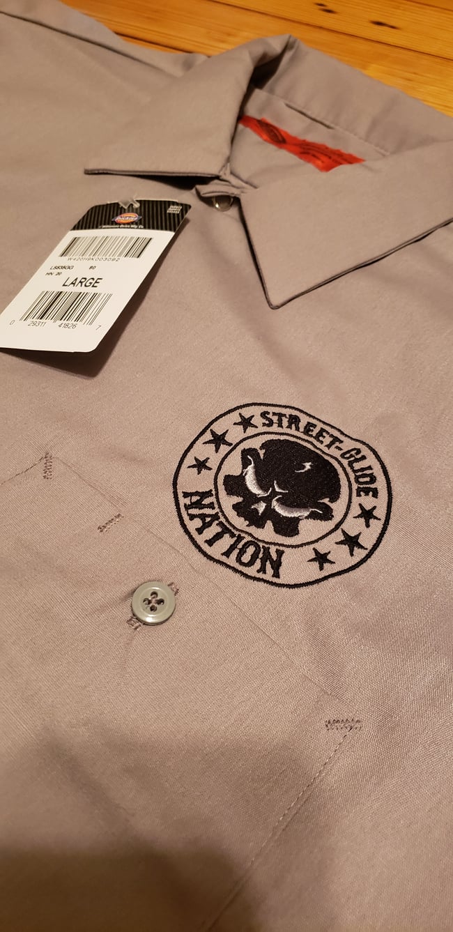 Street Glide Nation Embroidered Dickies Work Shirt