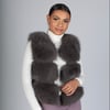 Luxury Dark Grey Fur Gilet - WAS £170