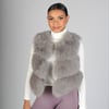Luxury Grey Fur Gilet