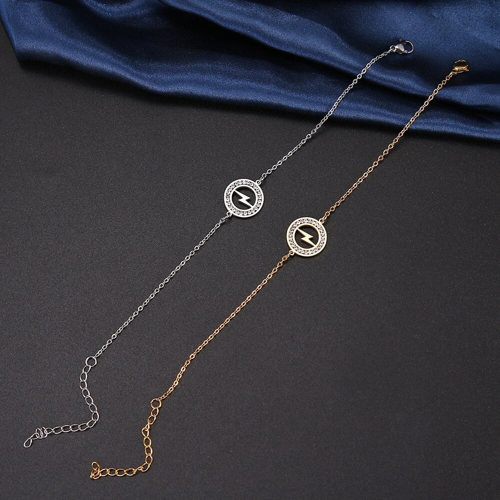 Lightning Bolt Pendant Bracelet (Stainless Steel)