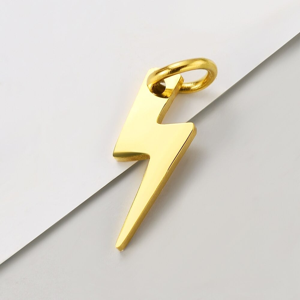 Mini Lightning Bolt Pendants (Set of 3)