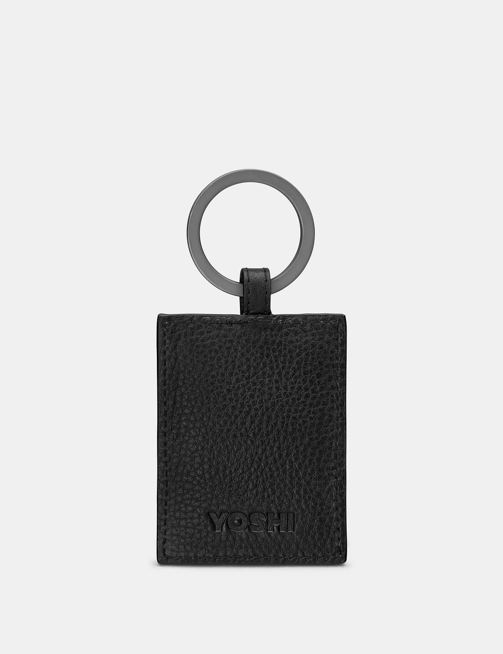 Lightning Bolt black leather Keyring