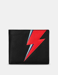 Image 1 of Lightning Bolt black leather Wallet