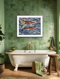 Image 4 of Sardines & Stencil Sea Print