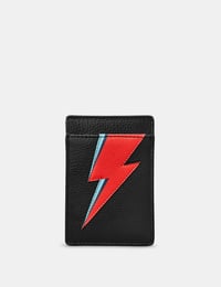 Image 1 of Lightning Bolt Compact Leather Card Holder