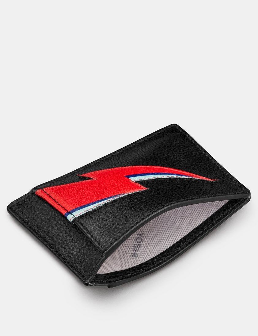 Lightning Bolt Compact Leather Card Holder