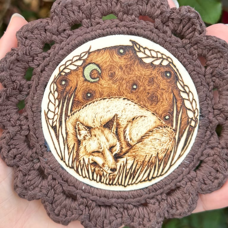 Sleeping Fox Wood Burning Image 2