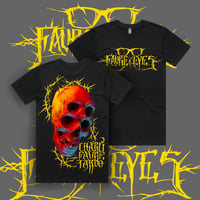 Image 1 of Yellow Faure Eyes Skull T-Shirt (SMALL ONLY)