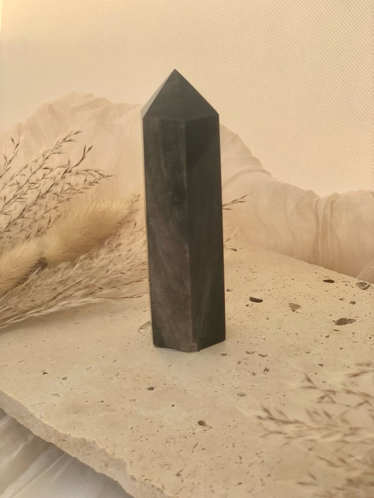 Image of Silver Sheen Obsidian Tower  sml
