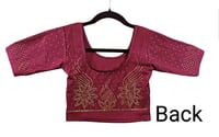 Image 1 of Heena Maroon_Premium Quality Stonework Stretchable Blouse