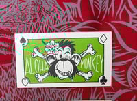 Image 1 of Mike Malone art VINTAGE Aloha Monkey Biz card