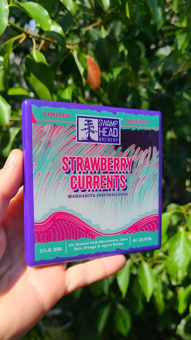 Swamphead Brewing "Strawberry Currents" Craft Coaster 