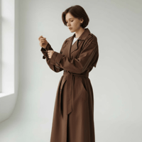 Image 8 of Gallery Double-Breasted Trench Coat