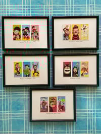 Image 1 of The Dandy Beano Collection c 1990, framed  vintage cards
