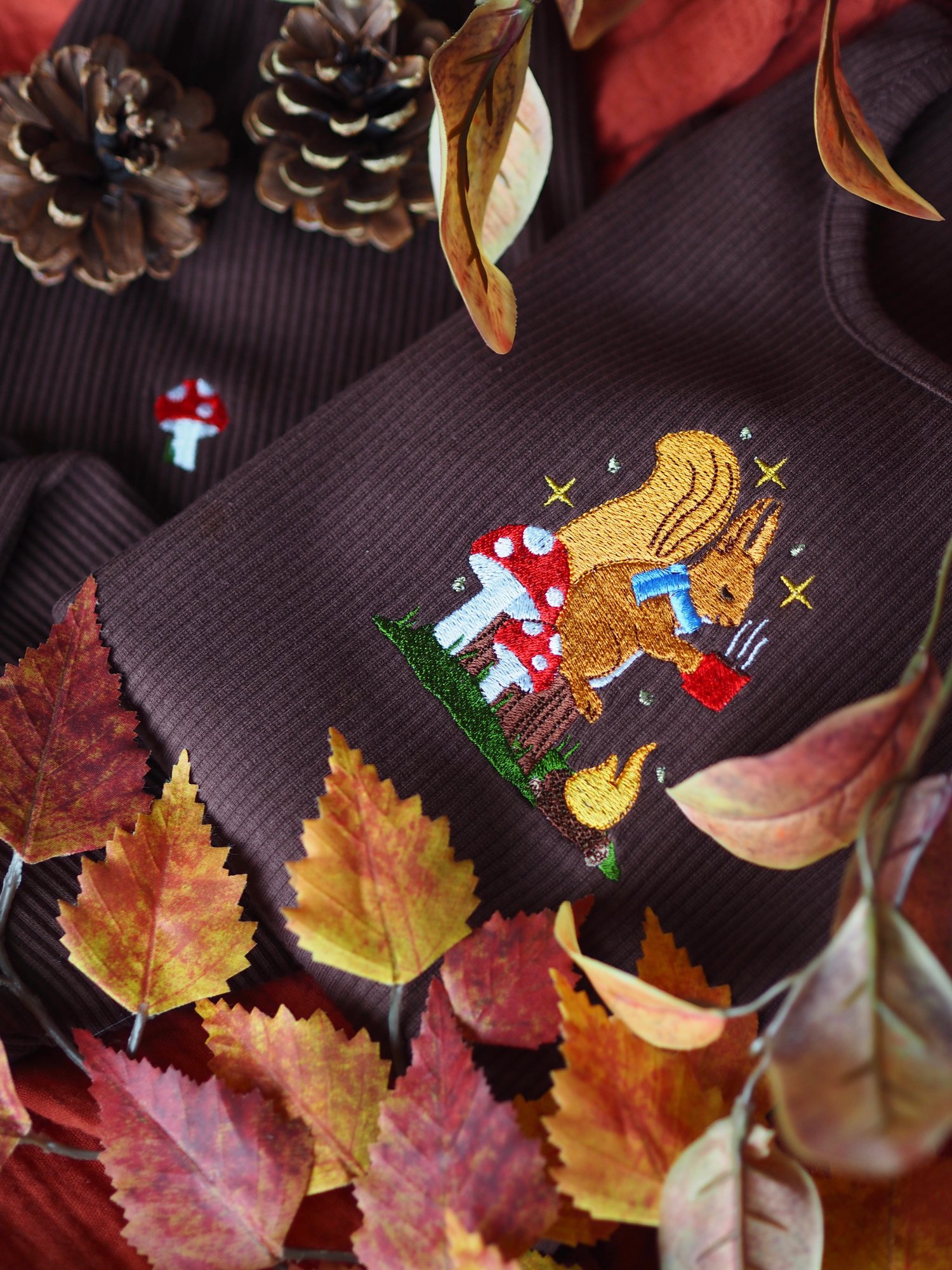 Image of Chocolate Ribbed Lounge Set - Cocoa & Campfires