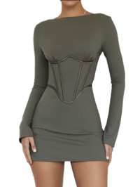 Image 2 of Long Sleeve Corset Dress