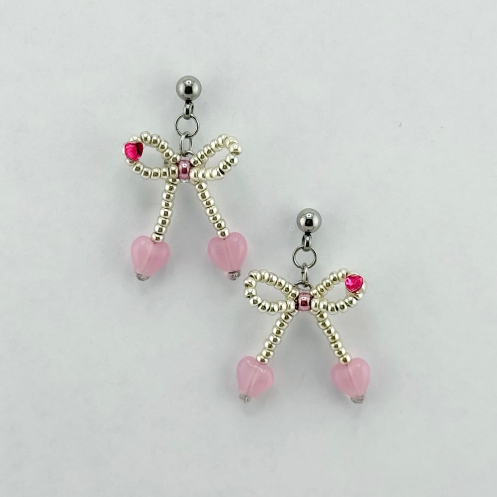 Image of Bisous Bow Earrings